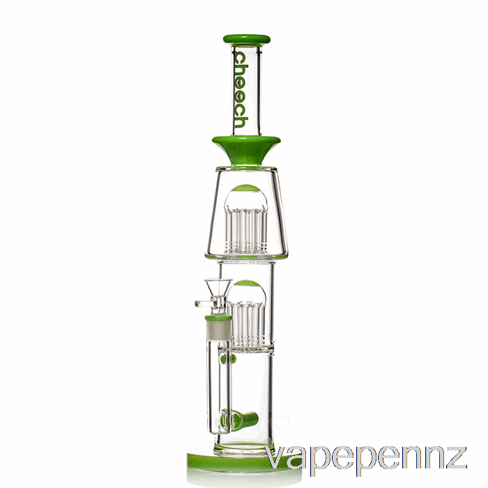 Cheech Glass Dual Tree Inline Bong Green VAPE NZ